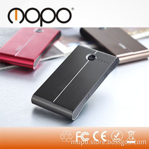aluminum alloy & polymer mobile power bank of 2USB
